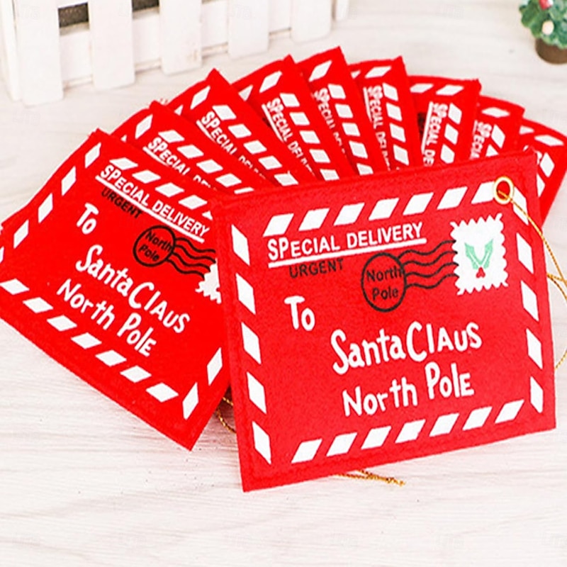10pcs Christmas Ornament Money Holders Ornaments Set of Envelopes for Gift Cards Christmas Tree Decorations Envelope Ornaments