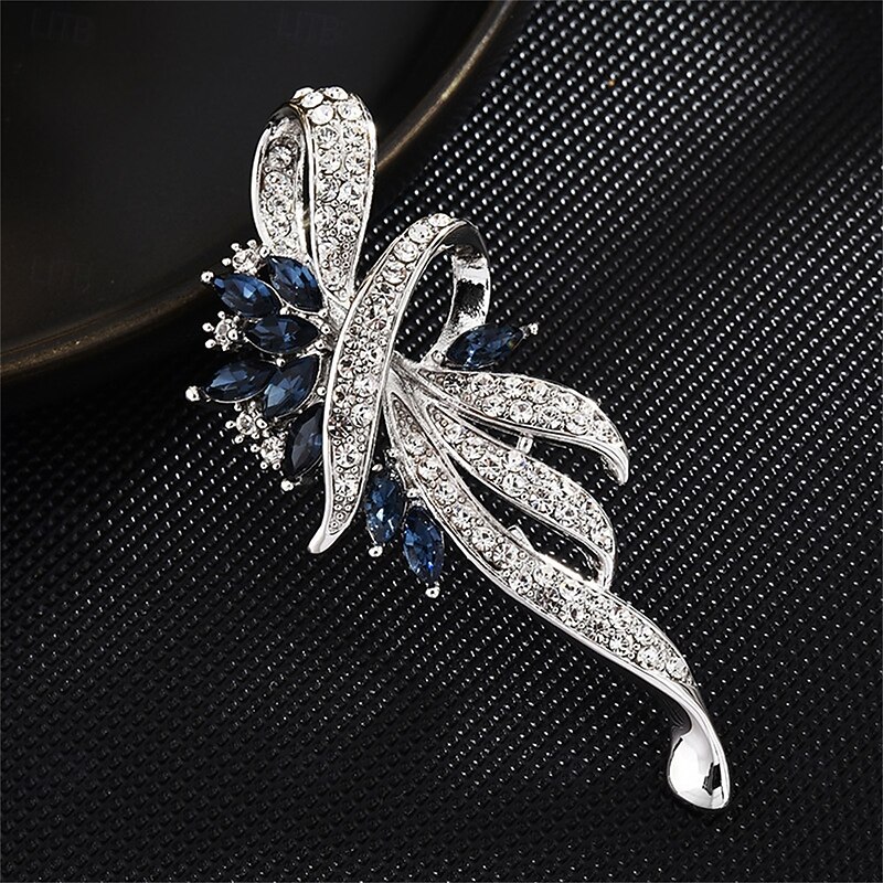 Brooches Classic Retro Flower Elegant Fashion Brooch Jewelry Blue Purple For Wedding Party Gift Engagement Prom Festival2