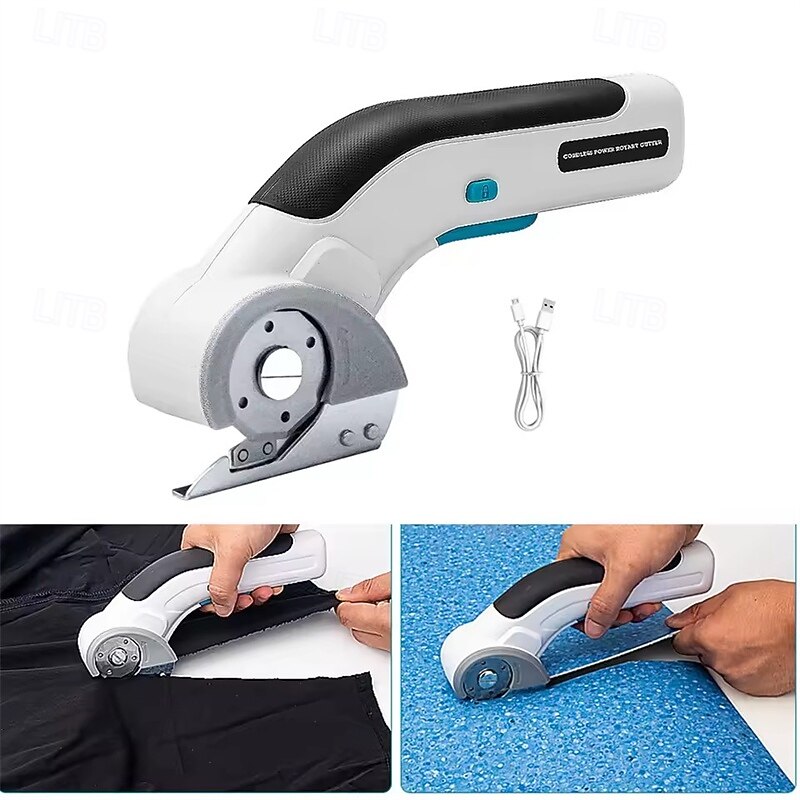 3.6V Cordless Electric Scissors Rechargeable Cloth Cutting Machine Sewing Shear Carpet Trimmer Carpet PVC Leather Cutting Tools