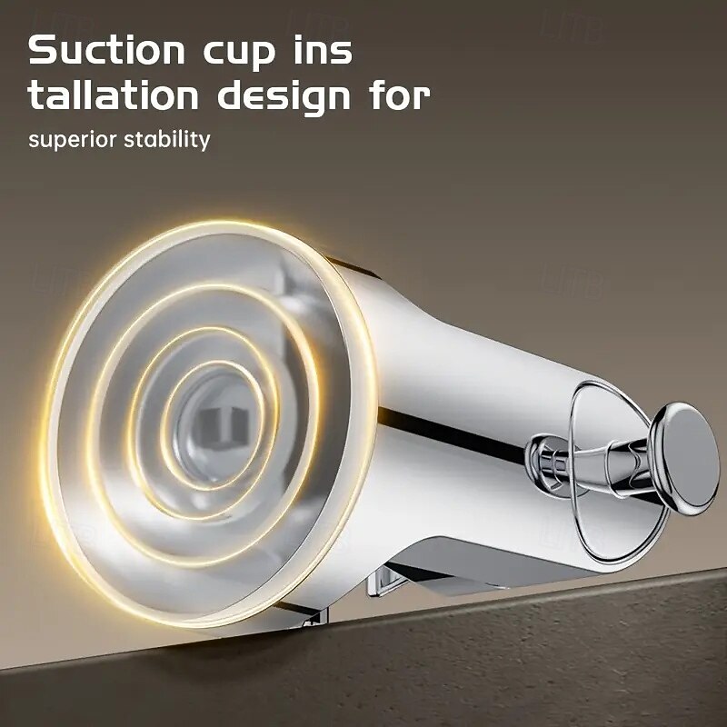 2pcs Adjustable Shower Head Suction Cup Holder Removable Suction Cup Handheld Shower Head Holder with Hooks Adjustable Angle & Height Showerhead Bracket3