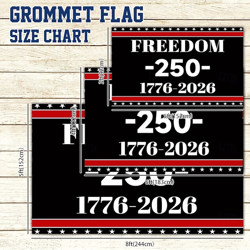 US 250 Anniversary Flag 3x5 Ft America 1776-2026 American Map 250th Anniversary Patriotic Stars Yard Signs Party Supplies Hanging Decor for Room House Welcome Photo Backdrop3