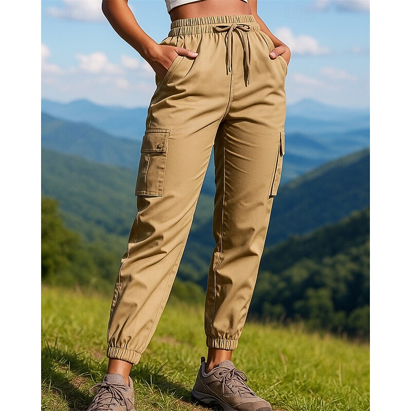 Women's Hiking Pants Trousers Hiking Trousers Jogger Pants Outdoor Regular Fit Quick Dry Lightweight Breathable Pants / Trousers Elastic Waist Pink Brown Camping / Hiking Hunting Camping / Hiking