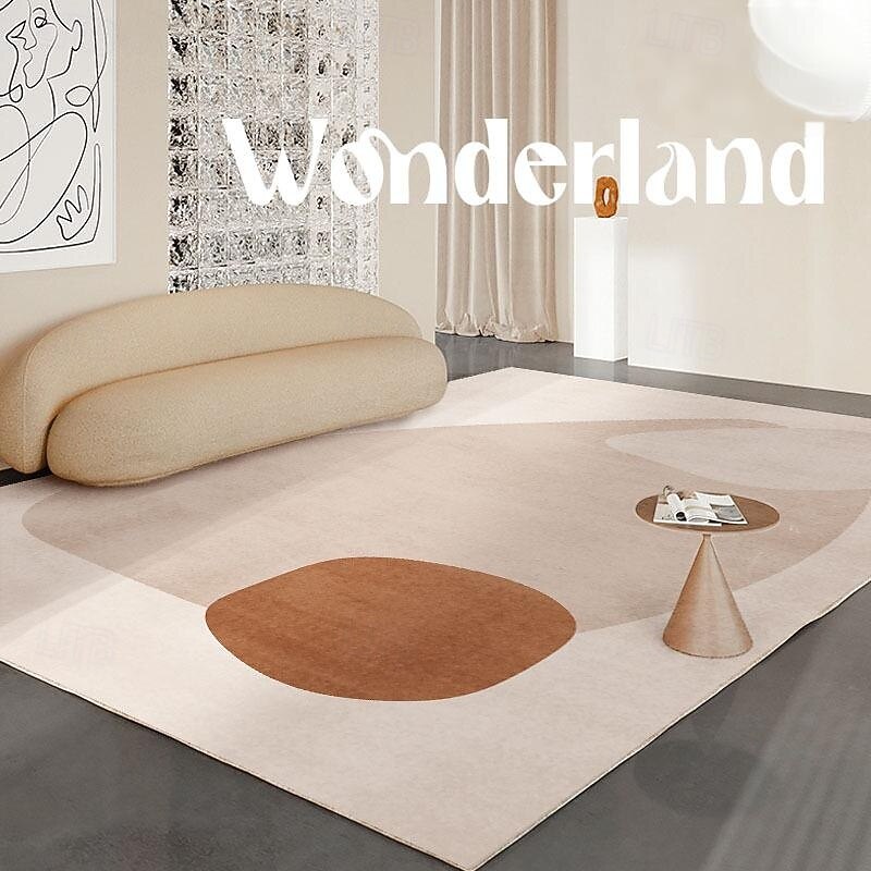 Nordic Style Area Rug, Warm Tone Large Carpet for Living Room, Soft Bedroom Floor Mat, Modern Luxury Sofa & Coffee Table Rug, Full Coverage Home Decoration