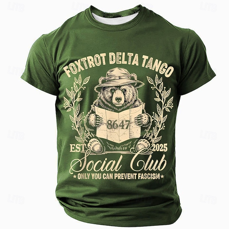 Men's Funny FDT Slang T Shirt Short Sleeve T shirt 3D Print Crew Neck Shirt Funny Political T Shirt Street Daily Black Blue Green Summer Spring Clothing Apparel S M L XL XXL XXXL4