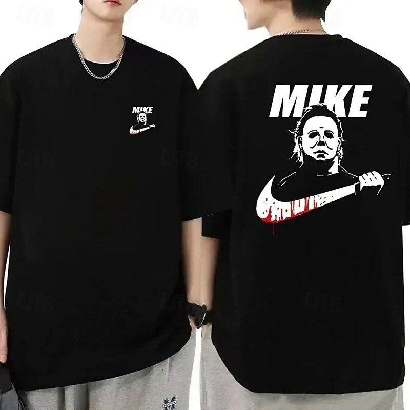 Scary Movie Halloween T-shirt Print Graphic For Couple's Men's Women's Adults' Halloween Carnival Masquerade Hot Stamping Casual Daily2