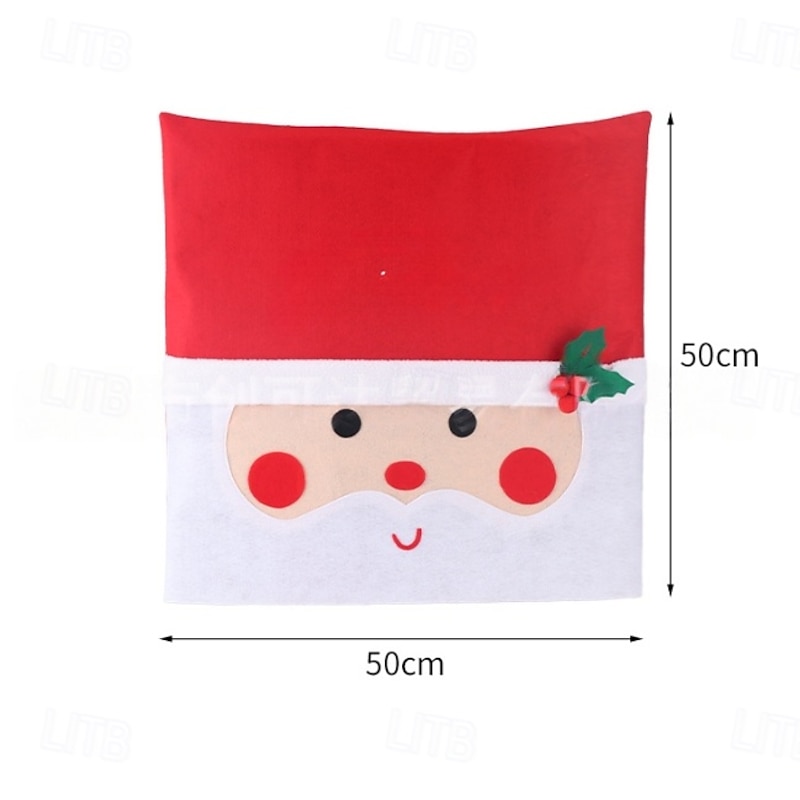 LED Light-Up Christmas Santa Chair Covers, Festive Chair Back Decoration for Holiday Parties and Home Decor, Glowing Christmas Gift for Cross-Border Sales3