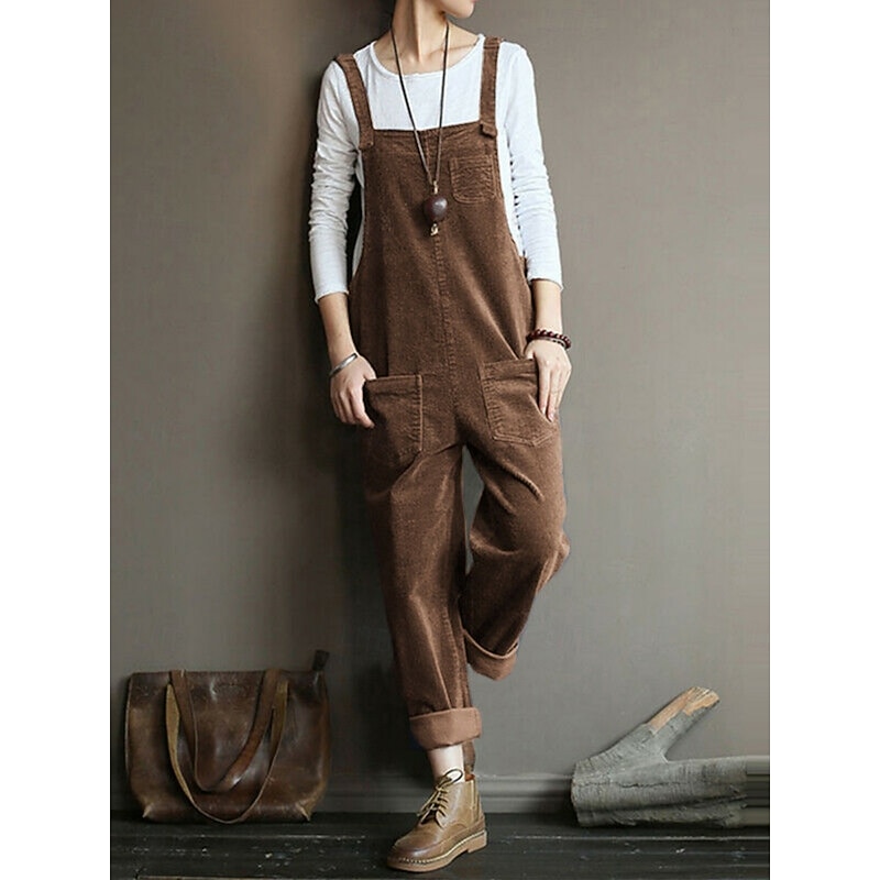 Women's Normal Overall Active Solid Color Sleeveless Pocket Vacation Daily Regular Fit Black Navy Blue Royal Blue Spring