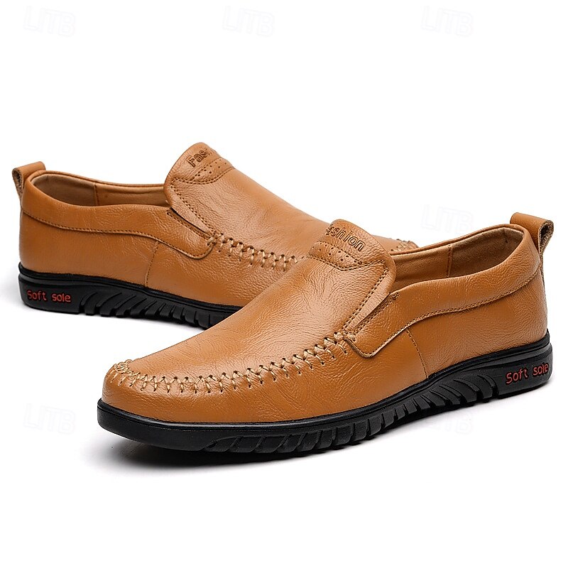 Men's Faux Leather Slip-On Loafers Casual Comfort Driving Shoes – Lightweight Business Travel and Daily Wear4