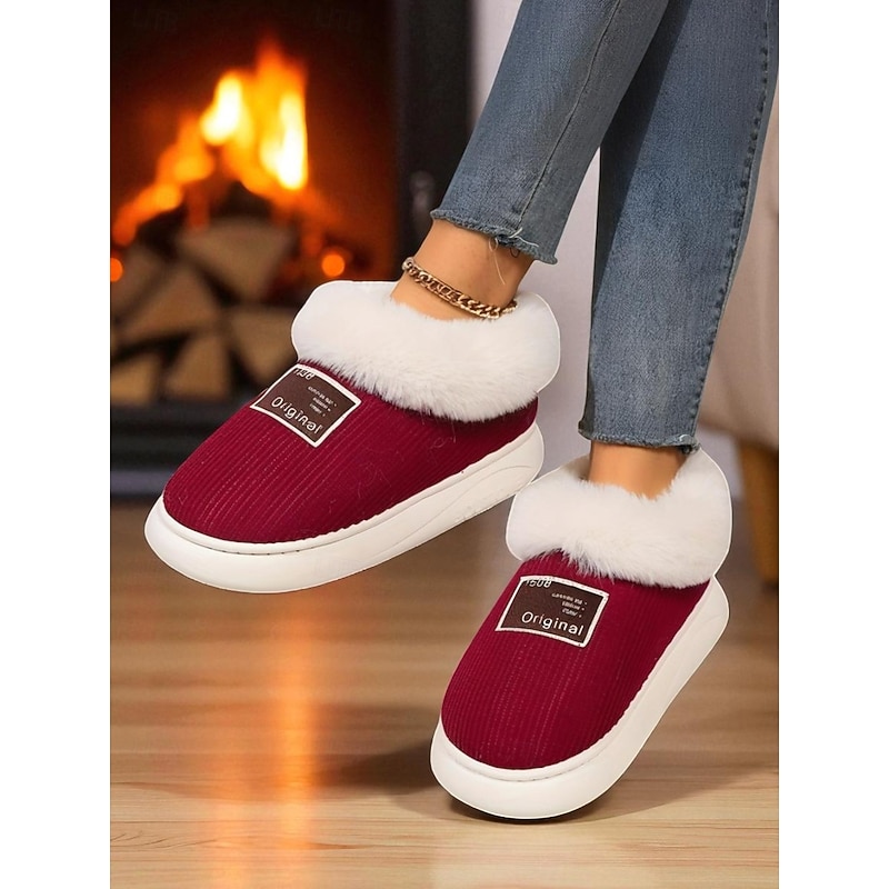 Women's Winter Indoor Slippers with Faux Fur Lining – Warm Anti-Slip Home Shoes for Cozy Indoor Wear3