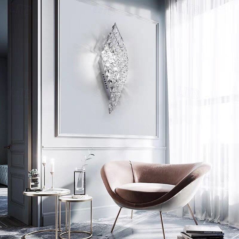 Modern Crystal Wall Sconce LED Wall Lamp Crystal Bedside Night Light for Bathroom, Bedroom, Living Room, Entryway2