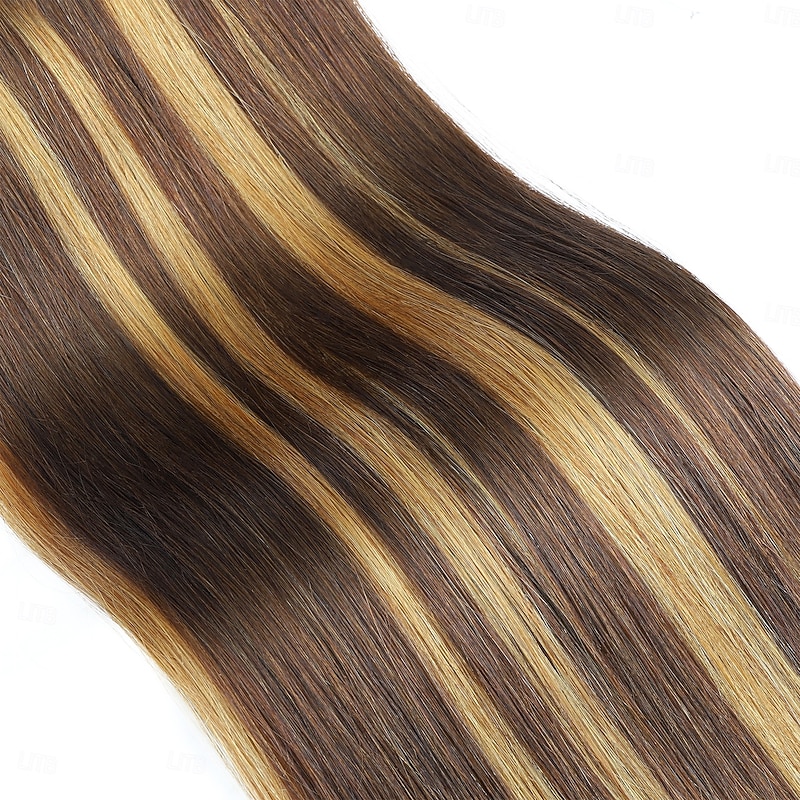 Highlight P4/27 20-24 Inch Straight Hair Long 7PCS Set  PU Thick Clip in on Hair Extensions3