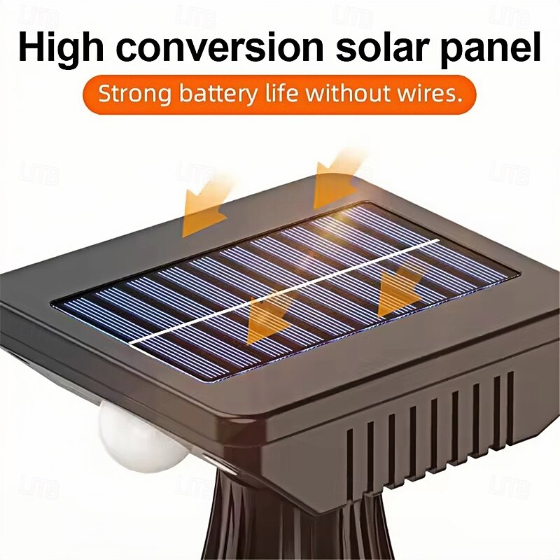 Usb Charging Solar Light Outdoor Lighting Solar Wall Light Waterproof Wireless Motion Sensor Security 3 Modes White Light Warm Light Warm Yellow Light Garden Fence Courtyard Deck Garage  1PC4