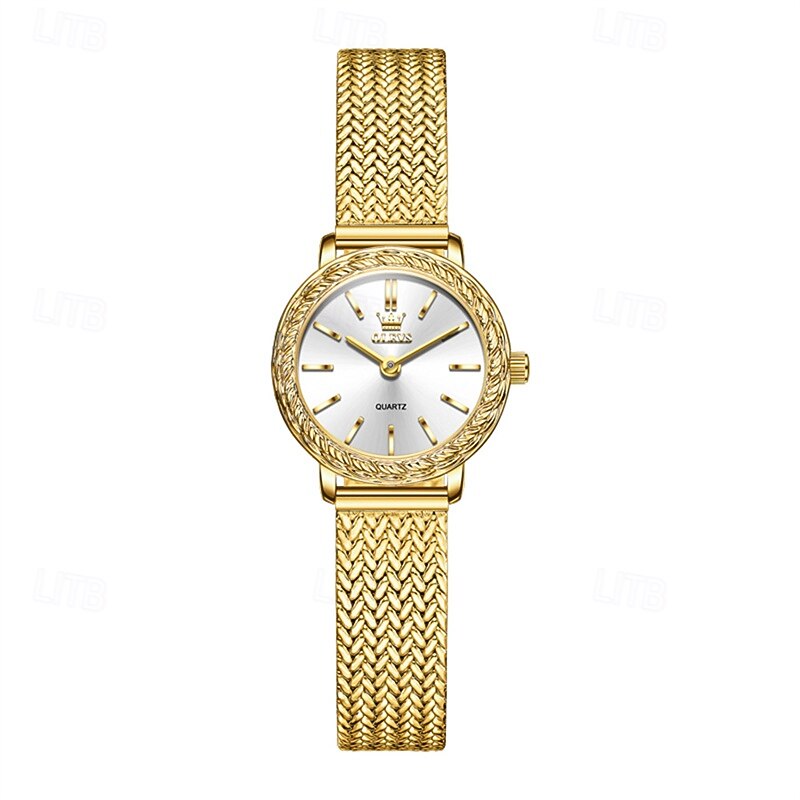 The new OLEVS retro and fashionable diamond-encrusted niche square mini dial women's quartz watch water-resistant sports ladies' wristwatch4