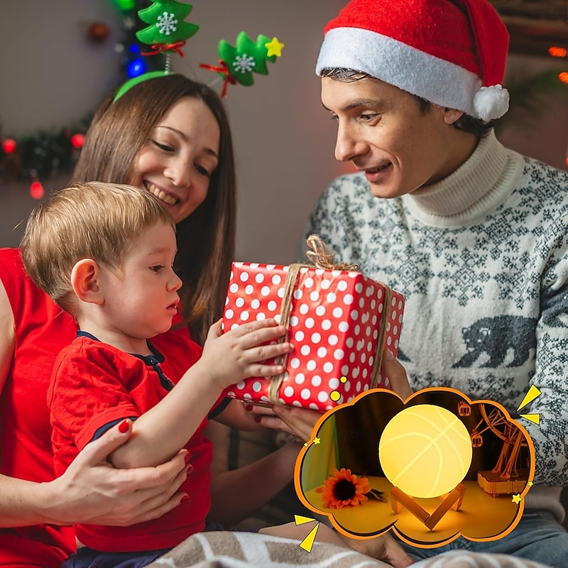 Basketball Night Light, Gifts for Fathers Dad Men Basketball lamp Room, Changing Sport Fan Room Decoration Graduation Gifts for Boy Kids3