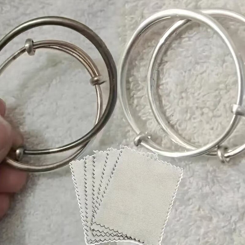 10/20/30pcs Jewelry Polishing Cloths – Necklace, Ring, Bracelet, and Silverware Cleaning Wipes, Anti-Tarnish, High-Quality Polishing Towels4