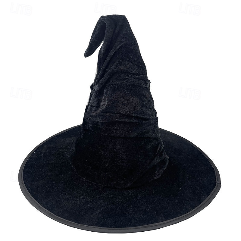 Women's Hat Wizard Hat Party Hat Cosplay Breathable Halloween Pure Color4