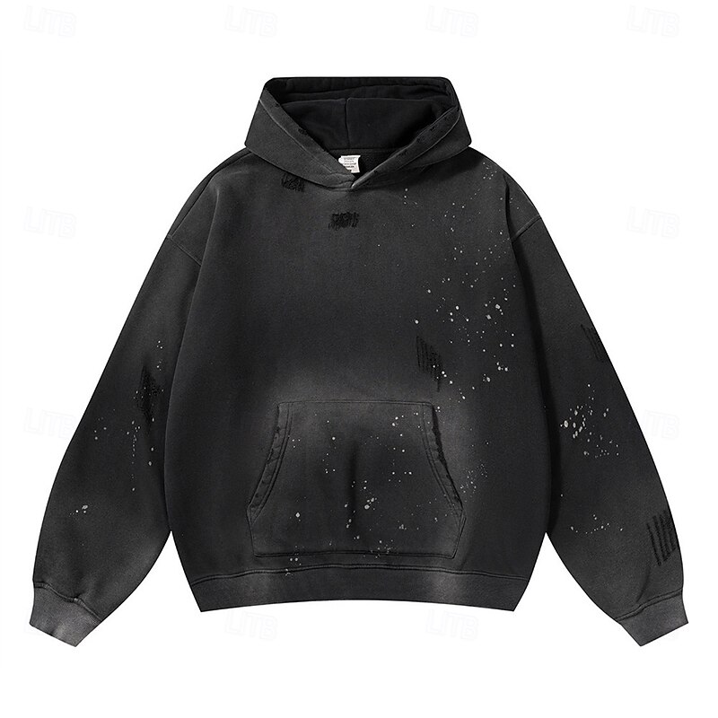 Men's Hoodie Apricot Black Gray Hooded Print Pocket Sports & Outdoor Daily Holiday Polyester Streetwear Basic Casual Spring Fall Clothing Apparel Hoodies Sweatshirts2