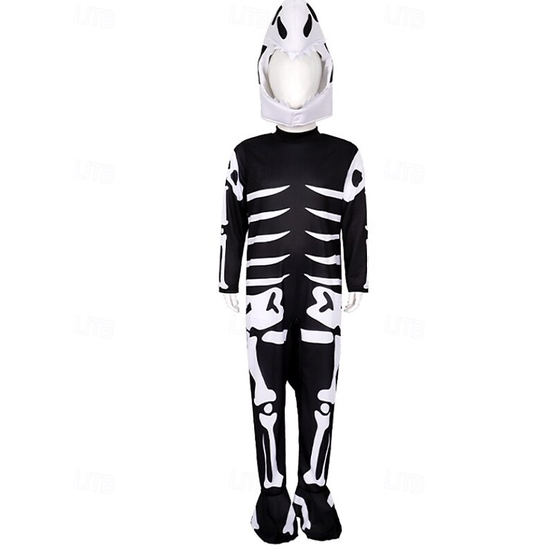 Dinosaur Skeleton Skull Halloween Cosplay Costume Kid's Boys' Masquerade Halloween Masquerade Easy Halloween Costumes Dress Up2