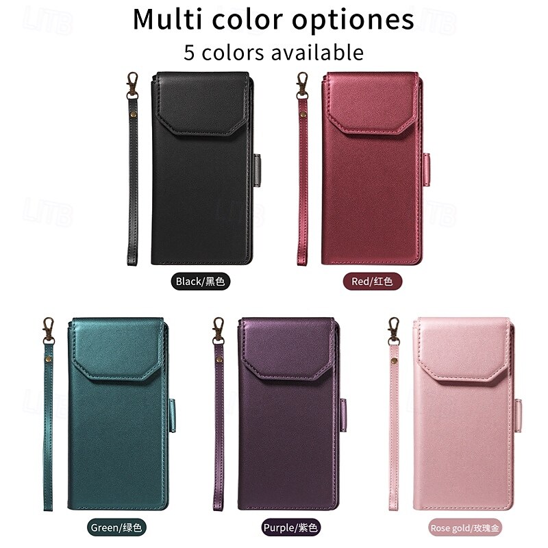 Phone Case For Google Pixel 9 Pro XL Pixel 8 Pro Pixel 7 Pro Pixel 6 Wallet Case Full Body Protective with Lanyard Shockproof Retro PU Leather3