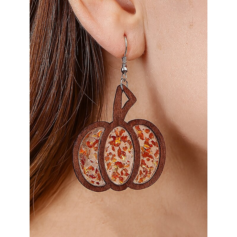 Women's Drop Earrings Hoop Earrings Acrylic Fashion Halloween Party Halloween Pumpkin2