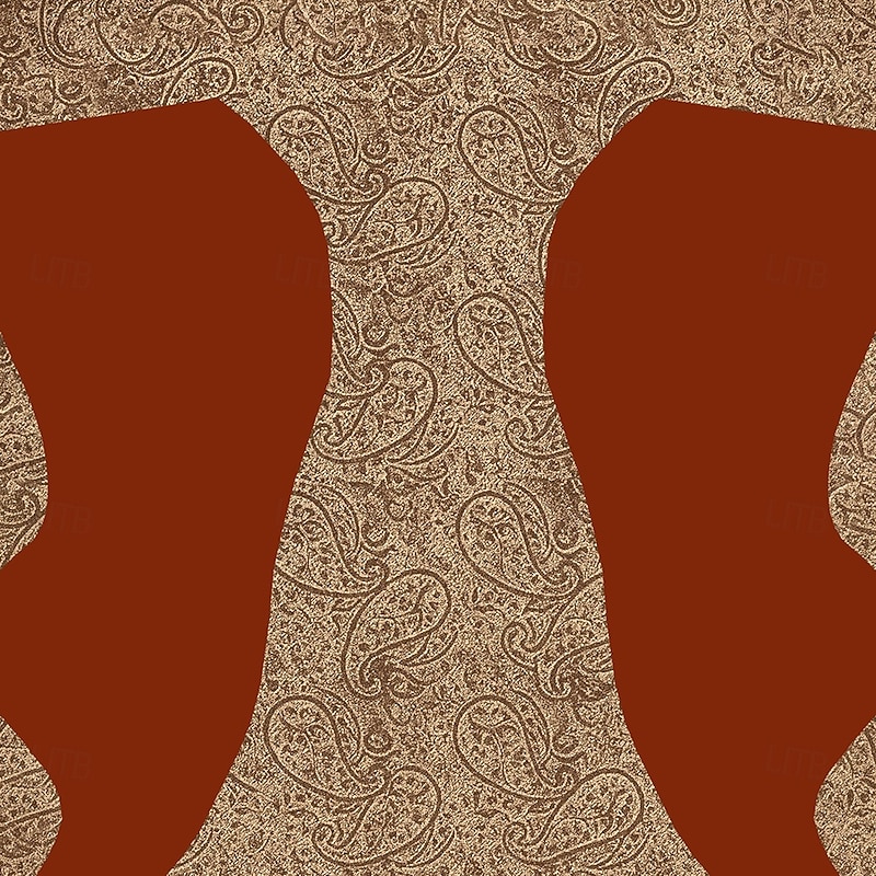 Men's Paisley Floral Print Ethnic Shirt Western Shirt Cowboy Shirt Long Sleeve Vintage Retro Outdoor Casual WorkWear Spring Fall Turndown 3D Print Front Two Pockets Button Up Shirts Blue Orange2