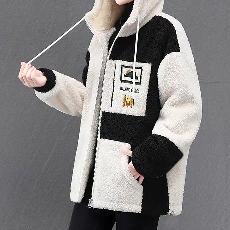 Women's Hoodie Jacket Windproof Warm with Pockets Long Sleeve Sports Solid Color Top For Traveling Outdoor Running Loose Fit Activewear4