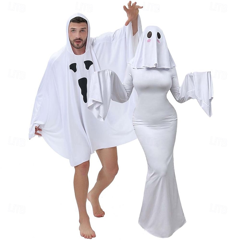White Sheet Ghost Halloween Fancy Costume Halloween Group Couples Costumes Halloween Adults' Couple's Men's Women's Halloween Carnival Performance Party Easy Halloween Costumes Dress Up