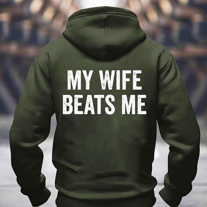 Men's Funny Slang Backprint Hoodie Sweatshirt Fashion Crew Neck Streetwear Black Blue Drawstring 3D Fall Winter Designer2