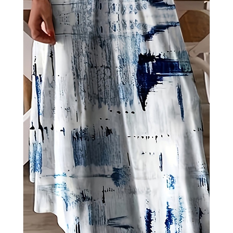 Women's Mini Dress Casual Dress Swing Dress Elegant Fashion Modern Daily Beach Weekend Regular Fit Graphic Long Sleeve V Neck White Spring Fall3