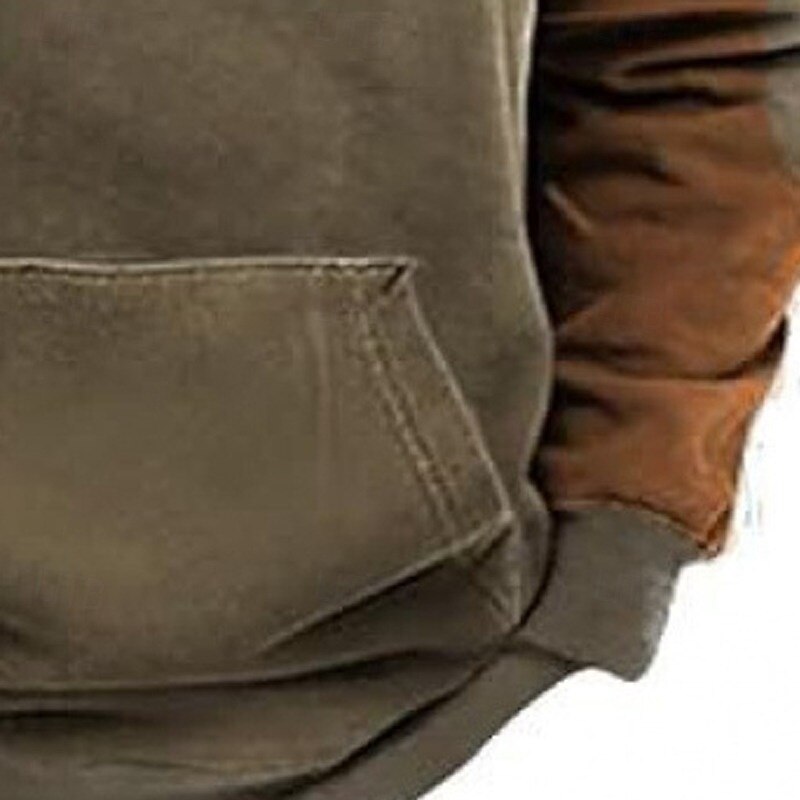 Men's Hoodie Pullover Hoodie Sweatshirt Coffee Hooded Plain Patchwork Color Block Sports & Outdoor Casual Daily Streetwear Cool Sportswear Spring &  Fall Clothing Apparel Hoodies Sweatshirts2