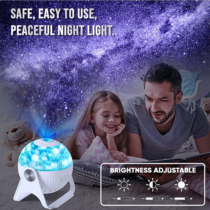 Galaxy Projector Star Projector for Bedroom - Star Night Light for Kids - 360 Degree Auto Rotation  Space Ceiling Projector - Solar System Projector - 6 in 1 Planetarium Space Decor3