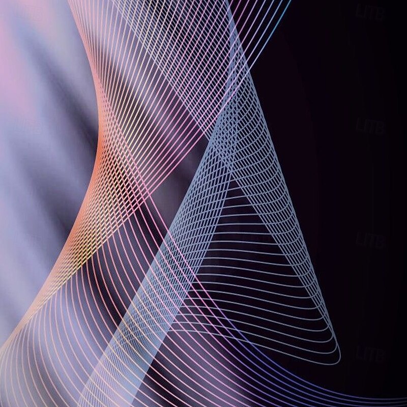 Men's Geometric Golf Polo Long Sleeve Polo Shirts Lapel Casual Outdoor Athleisure Daily Wear 3D Print Buttons Spring Fall Winter Blue Purple Orange4