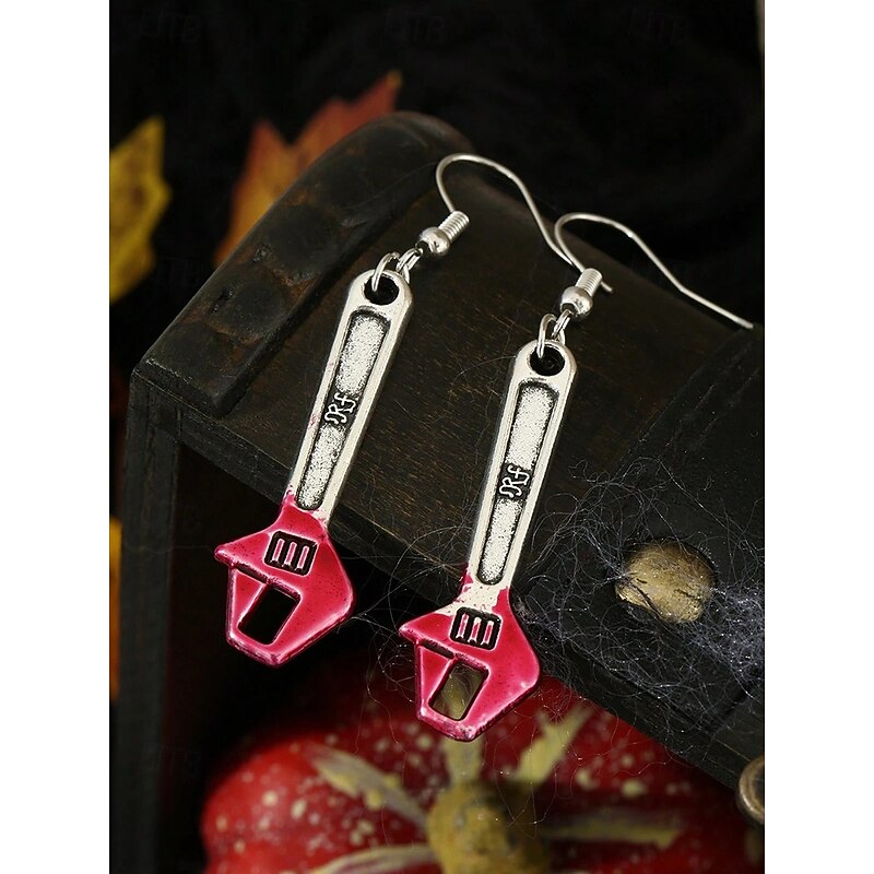 Women's Halloween Horror Earrings – Bloody Scissor and Axe Dangle Jewelry, Creepy Costume Accessories for Party & Cosplay4