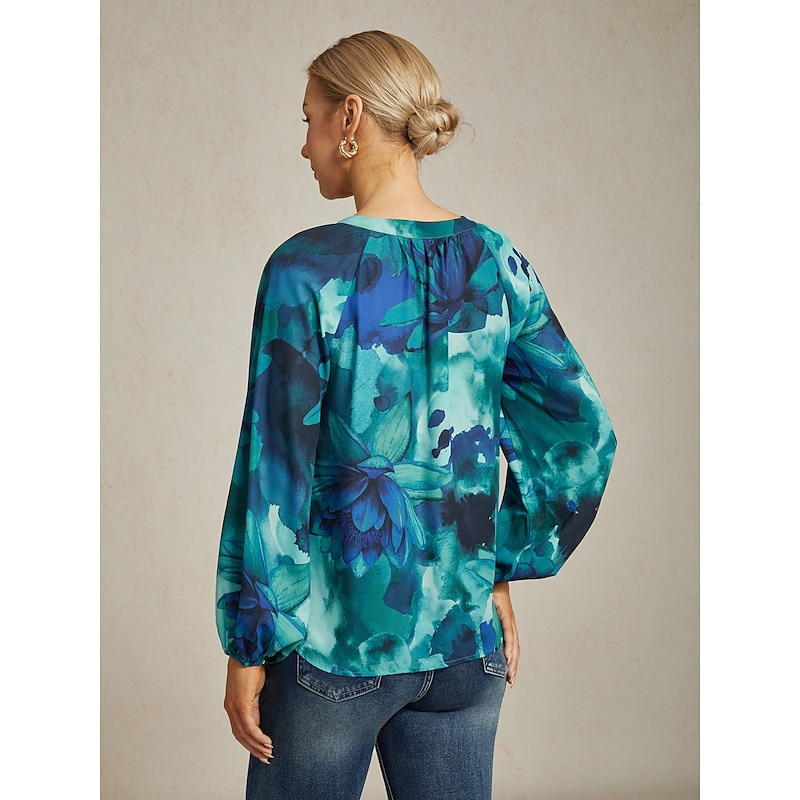 Abstract Floral Chiffon Crop Top2