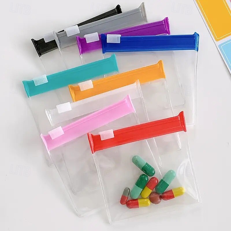 24 Piece Mini Zipper Pouch and Sticker Bag Set Practical Storage Bags for Jewelry Pills Bait Travel Accessories and Small Item Organization4