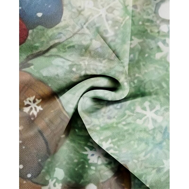 Women's Pullover Sweatshirt Hoodies Graphic Snowman Christmas Fashion Casual Long Sleeve Crew Neck Regular Tops Street Dailywear Casual Print Denim Blue Grass Green Navy Blue Blue Green Fall Winter2