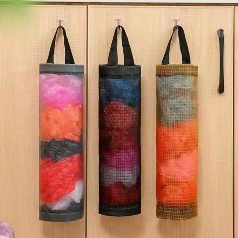 3pcs Folding Storage Bag Sorting Small Bag - Home Storage Artifact Comes with Hooks3
