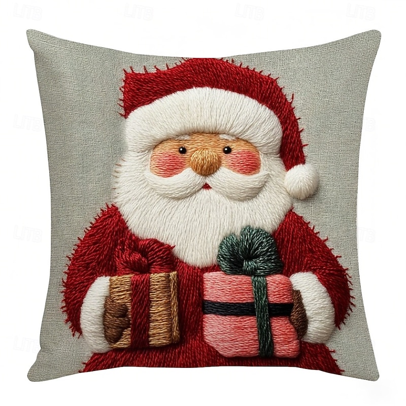Christmas Series Pillow Cover, Holiday Decorative Cushion Case for Sofa, Living Room and Home Festive Decor3