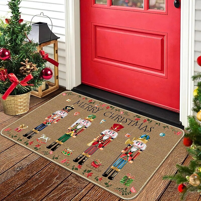 Christmas Dirt-Resistant Doormat, Entryway Floor Rug, Wear-Resistant Mat for Kitchen, Bathroom, and Living Room3