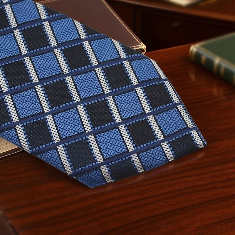 Men's Ties Classic Plaid / Striped / Chevron / Round Formal Evening Date Party & Evening4