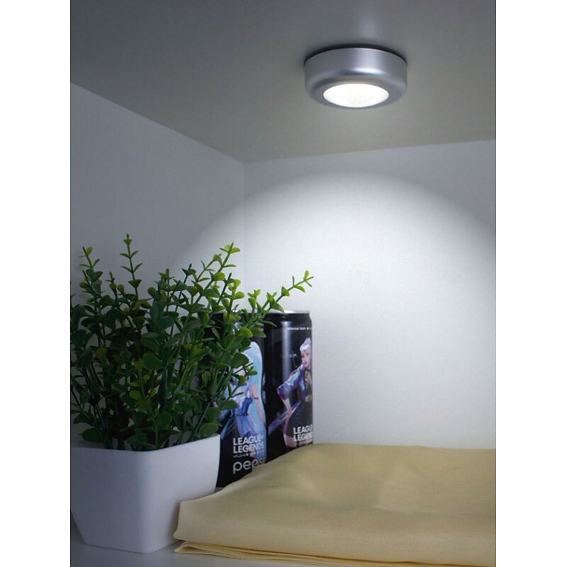Dimmable Touch Control Night Lights 6/3/1 Pcs Wireless Stick-On Round LED Wall Lights - Versatile for Nursery Kitchen Home Decor4