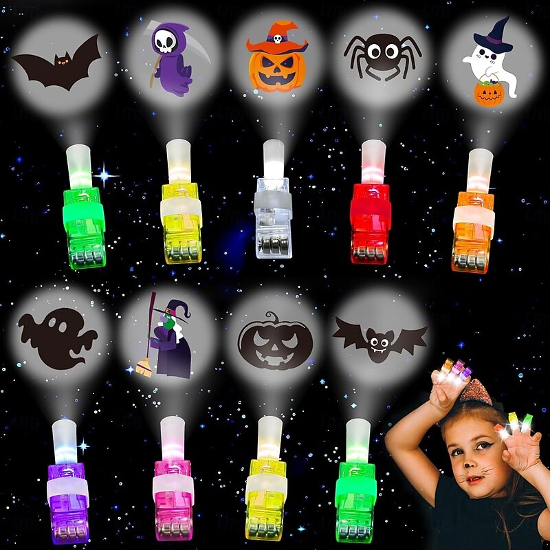 Halloween Party Favors for Kids 36PCS LED Finger Lights Glow in The Dark Party Supplies Halloween Goodie Bag Fillers Treats Pinata Stuffers for Halloween Prizes Classroom Gifts Trick or Treat Toys2
