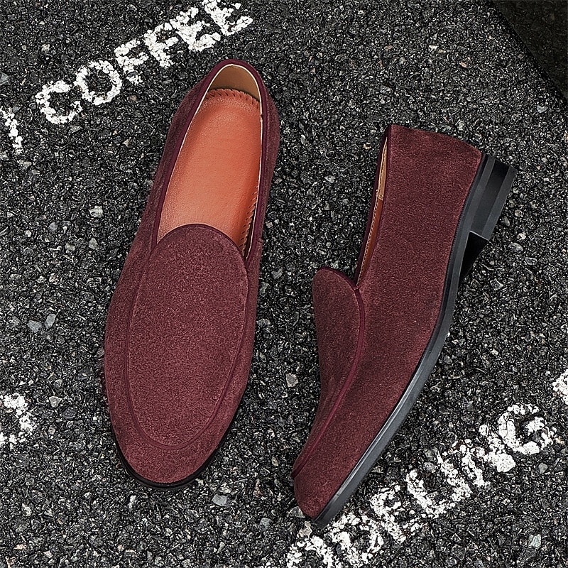Men's Suede Loafers Classic Slip-On Flats Lightweight Comfortable Shoes for Urban Casual Wear4