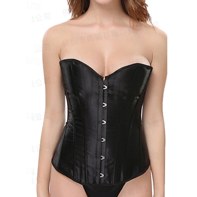 Women's Corset Shapewear Waist Cincher Shapewear Sexy Corset Fashion Sexy Pure Color Irregular Hem Backless Vacation Street Date Sleeveless Cold Shoulder Black White Spring Fall Tailored Fit2