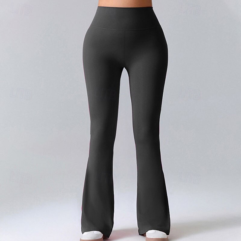 Women's Chinos Workout Pants Casual Athletic Full Length Medium Waist Plain Elastic Waist Comfortable Stretchy Outdoor Yoga Fitness Lake blue Black White Pink Fall Winter Regular Fit