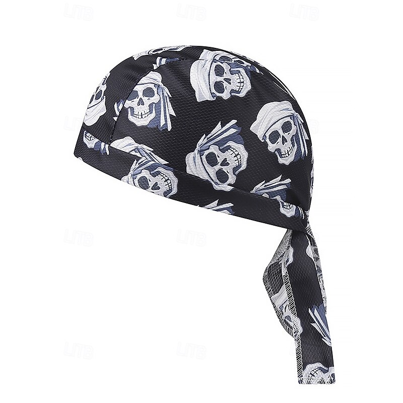 Men's Halloween Skull Bandana Pirate Headscarf – Gothic Durag Head Wrap for Costume Party, Cosplay and Night Out4