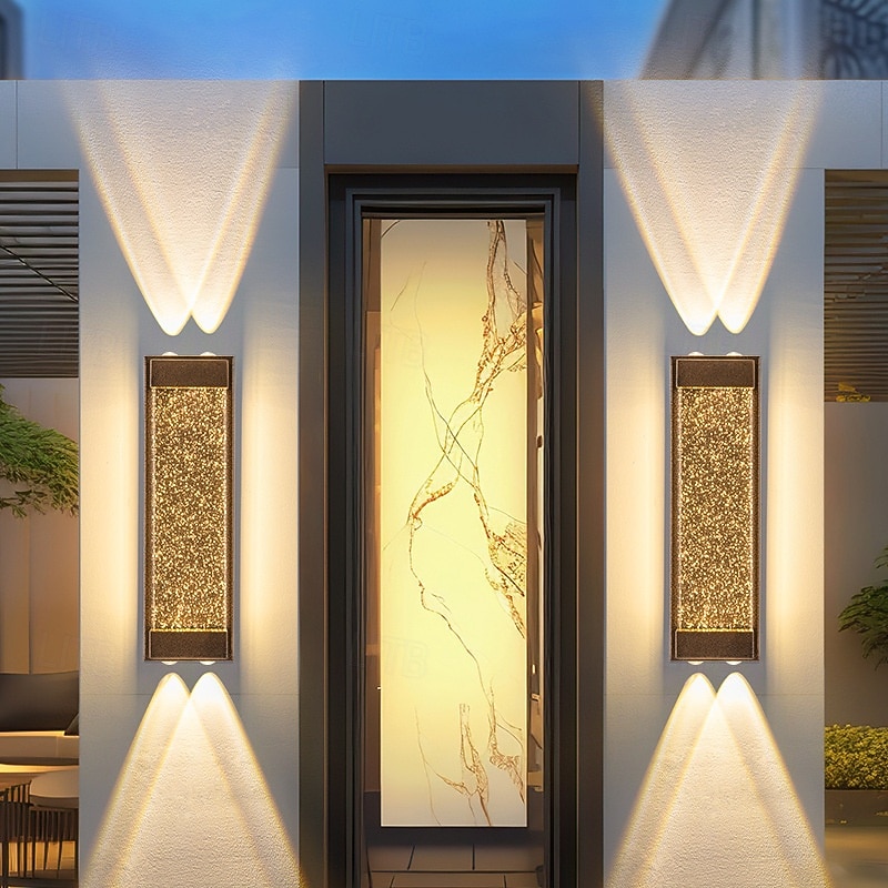 Outdoor Wall Lamp 40/60cm Modern and Simple Outdoor Waterproof Stainless Steel Acrylic 1PCS LED Hanging Wall Lamp, Suitable for Communities, Villas, Courtyards, Hotels, Gardens Wall Sconce