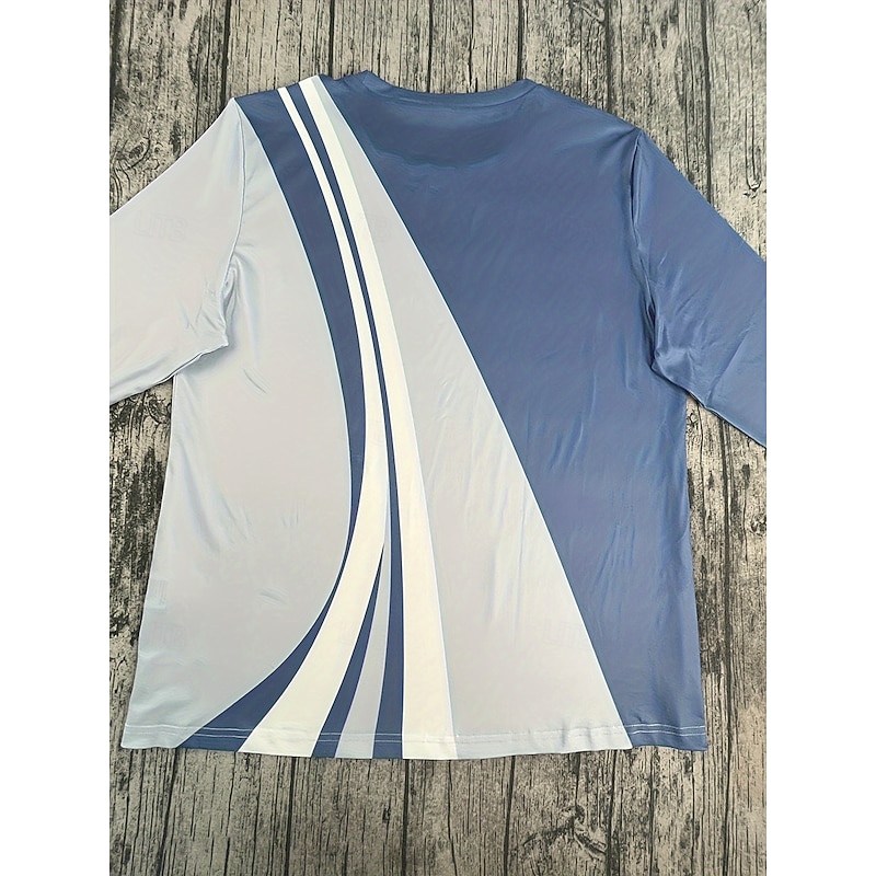 Women's T Shirt Graphic Geometric Color Block Vintage Stylish Classic Long Sleeve Crew Neck Round Neck Regular Tops Daily Print Black Blue Spring Fall Winter2