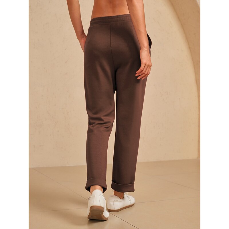 Women's Golf Pants Pink Army Green Brown Pants / Trousers Fall Winter Ladies Golf Attire Clothes Outfits Wear Apparel2