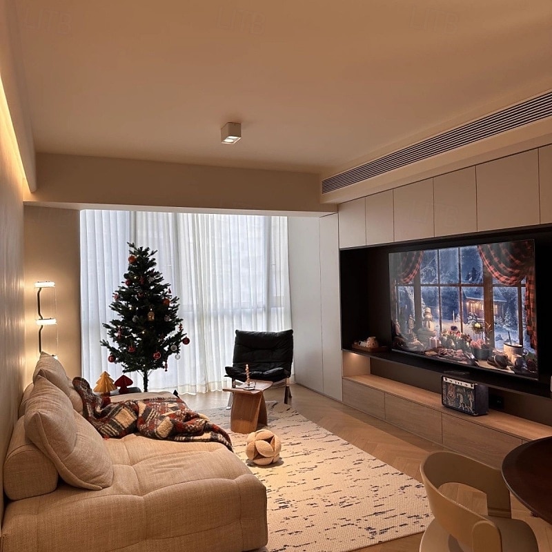 Blue Plaid Double-Sided Wool Christmas Nap Blanket, Sofa Throw, New Year Holiday Blanket2